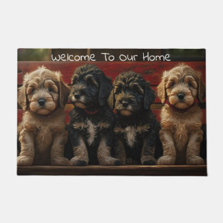 Goldendole Puppy door Mat