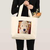 Goldendole Puppy Grote Tote Bag (Voorkant (product))