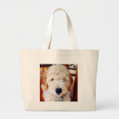 Goldendole Puppy Grote Tote Bag (Voorkant)