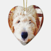 Goldendole Puppy Keramisch Ornament (Links)