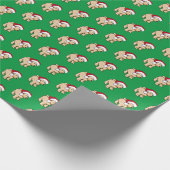 Goldendole Puppy Kerstmis Cadeaupapier (Hoek)