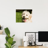 Goldendole Puppy Panting Poster (Thuiskantoor)