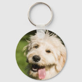 Goldendole Puppy Panting Sleutelhanger (Voorkant)