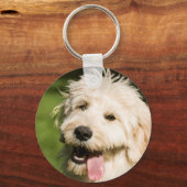 Goldendole Puppy Panting Sleutelhanger (Voorkant)