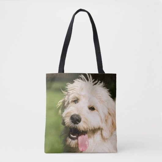 Goldendole Puppy Panting Tote Bag (Voorkant)