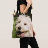 Goldendole Puppy Panting Tote Bag (Dichtbij)