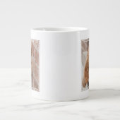 Goldendole Puppy Peeking Grote Koffiekop (Voorkant)
