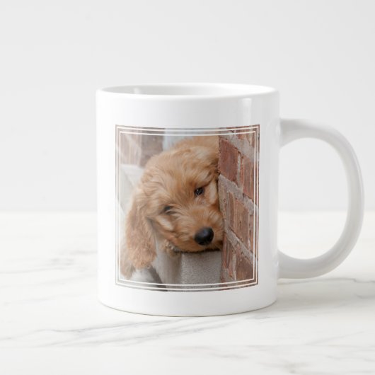 Goldendole Puppy Peeking Grote Koffiekop (Rechts)