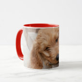 Goldendole Puppy Peeking Mok (Voorkant links)