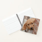Goldendole Puppy Peeking Notitieboek (Binnen)