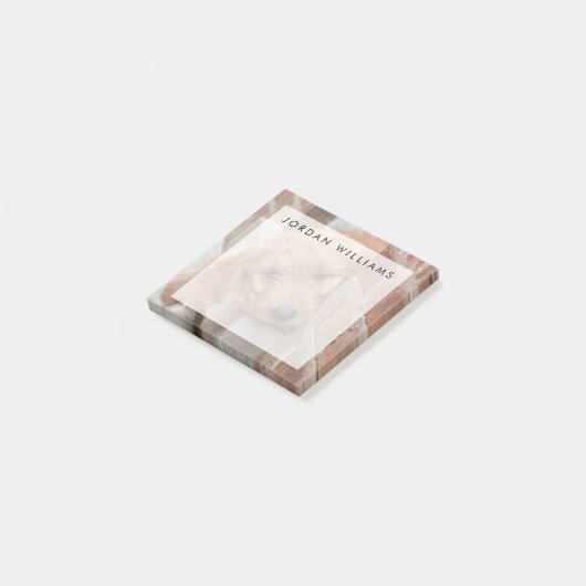 Goldendole Puppy Peeking Post-it® Notes (Schuin)