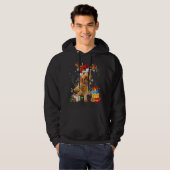 Goldendole Reindeer kerstlampjes Funny Dog X Hoodie (Voorkant volledig)