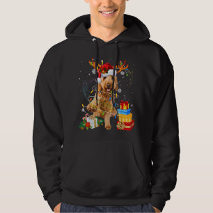 Goldendole Reindeer kerstlampjes Funny Dog X Hoodie