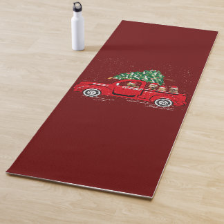 Goldendole Riding Red Truck Santa Kerstpaja Yogamat