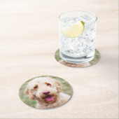 Goldendole Smiling Ronde Kartonnen Onderzetter (Insitu)