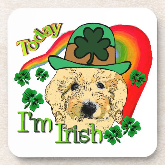 Goldendole St Patricks Day Bier Onderzetter (Voorkant)