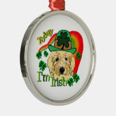 Goldendole St Patricks Day Metalen Ornament (Rechts)