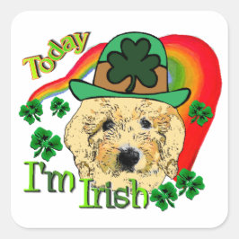 Goldendole St Patricks Day Vierkante Sticker