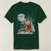 Goldendole under Moonlight Snow Kerstmis Pajama T-shirt (Design voorkant)