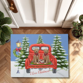 Goldendoles Red  Truck Familienaam Deurmat