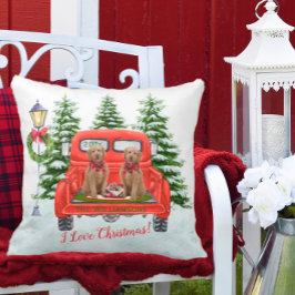 Goldendoles Red  Truck Familienaam Kussen