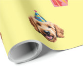 Goldendoodle 2 Verjaardag Wrapping Paper Cadeaupapier (Rol Hoek)