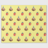 Goldendoodle 2 Verjaardag Wrapping Paper Cadeaupapier (Vlak)