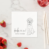 Goldendoodle Aangepaste Servet Hond Baby shower (Insitu)