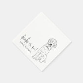 Goldendoodle Aangepaste Servet Hond Baby shower (Hoek)