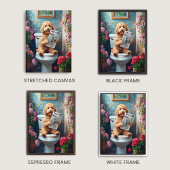 Goldendoodle Art Badkamer Humor Canvas Afdruk