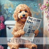 Goldendoodle Art Badkamer Humor Canvas Afdruk