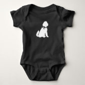 Goldendoodle Baby shower Dog Romper (Voorkant)