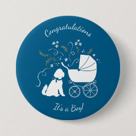 Goldendoodle Baby shower Dog Ronde Button 7,6 Cm