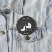 Goldendoodle Baby shower Dog Ronde Button 7,6 Cm (In situ)