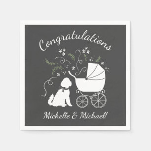 Goldendoodle Baby shower Dog Servet