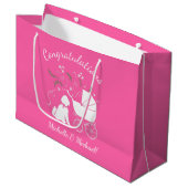 Goldendoodle Baby shower Roze Groot Cadeauzakje (Voorkant Gekanteld)