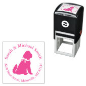 Goldendoodle Baby shower Roze Zelfinktende Stempel (In situ)