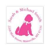 Goldendoodle Baby shower Roze Zelfinktende Stempel (Design)