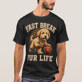 Goldendoodle Basketbal Hond Vintage Ontwerp T-shirt