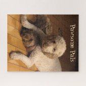 Goldendoodle Beste Vrienden – Schattig Dog Duo Legpuzzel (Horizontaal)