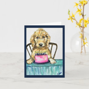 Goldendoodle Birthday Card Kaart