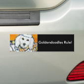 Goldendoodle Bumpersticker (Op auto)