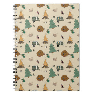 Goldendoodle Camping Spiraal Notebook Notitieboek