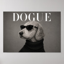Goldendoodle Chic Fashion Honden Kunstprint
