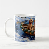 Goldendoodle Christmas Boat Holiday Koffiemok (Links)