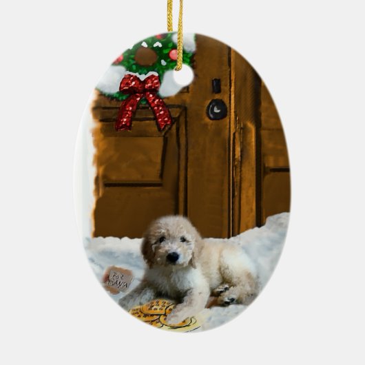 Goldendoodle Christmas Gifts Ornament (Achterkant)