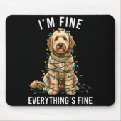 Goldendoodle Christmas I'm Fine Everything Is Fine Muismat (Voorkant)