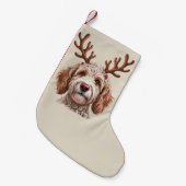 Goldendoodle Christmas Lover Dog Mom Gift Kleine Kerstsok (Voorkant (Hangend))