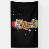 Goldendoodle Christmas Santa Funny Dog Lover Gift Spandoek (Verticaal)