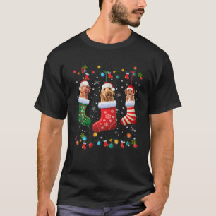 Goldendoodle Christmas Socks Funny Xmas Pajama Dog T-shirt